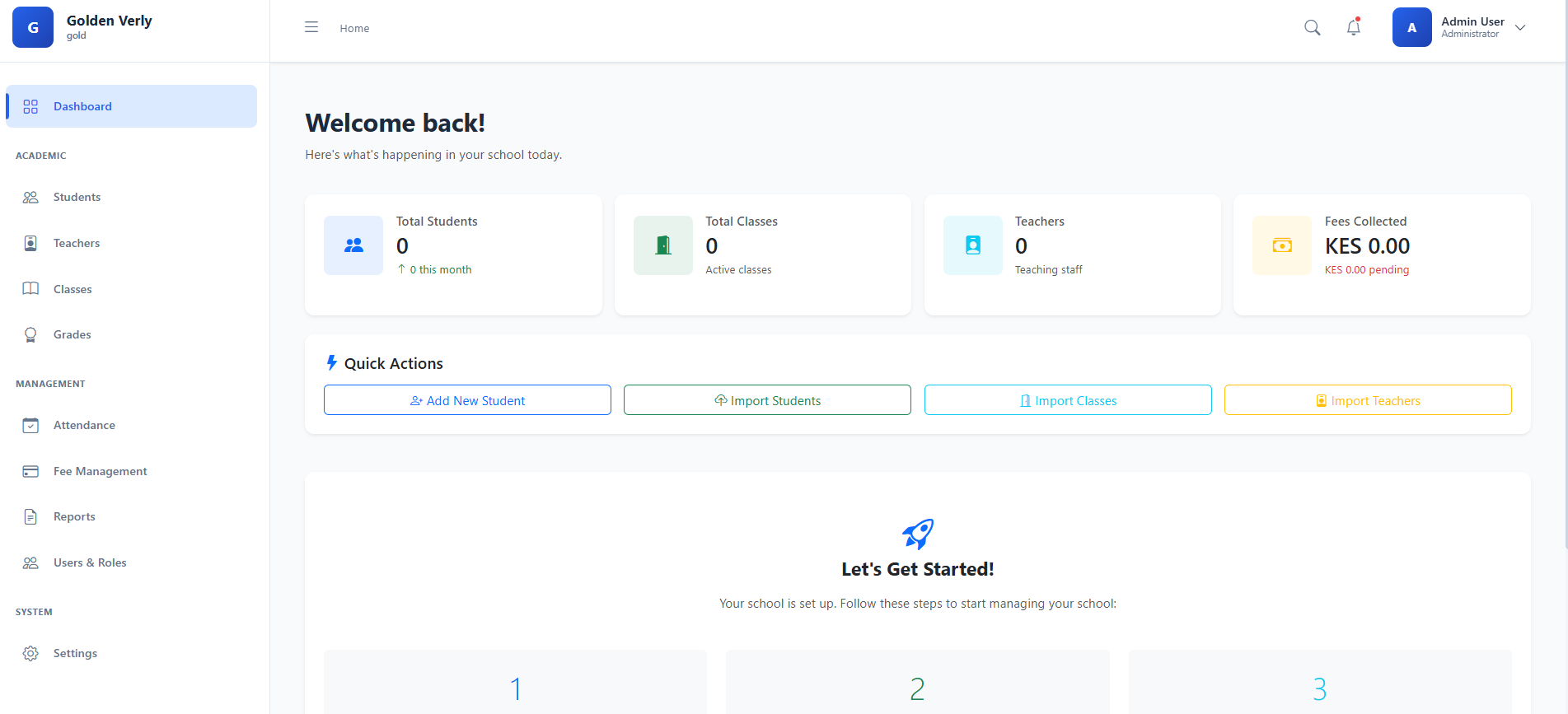 School Manager Dashboard